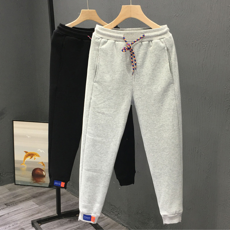 UI ins潮牌小脚休闲裤男士运动裤春秋薄款时尚卫裤修身九分束脚裤