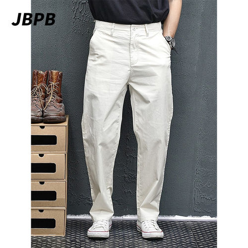 JBPB品牌专柜春夏季新款宽松直筒休闲长裤子男士纯色百搭运动裤潮