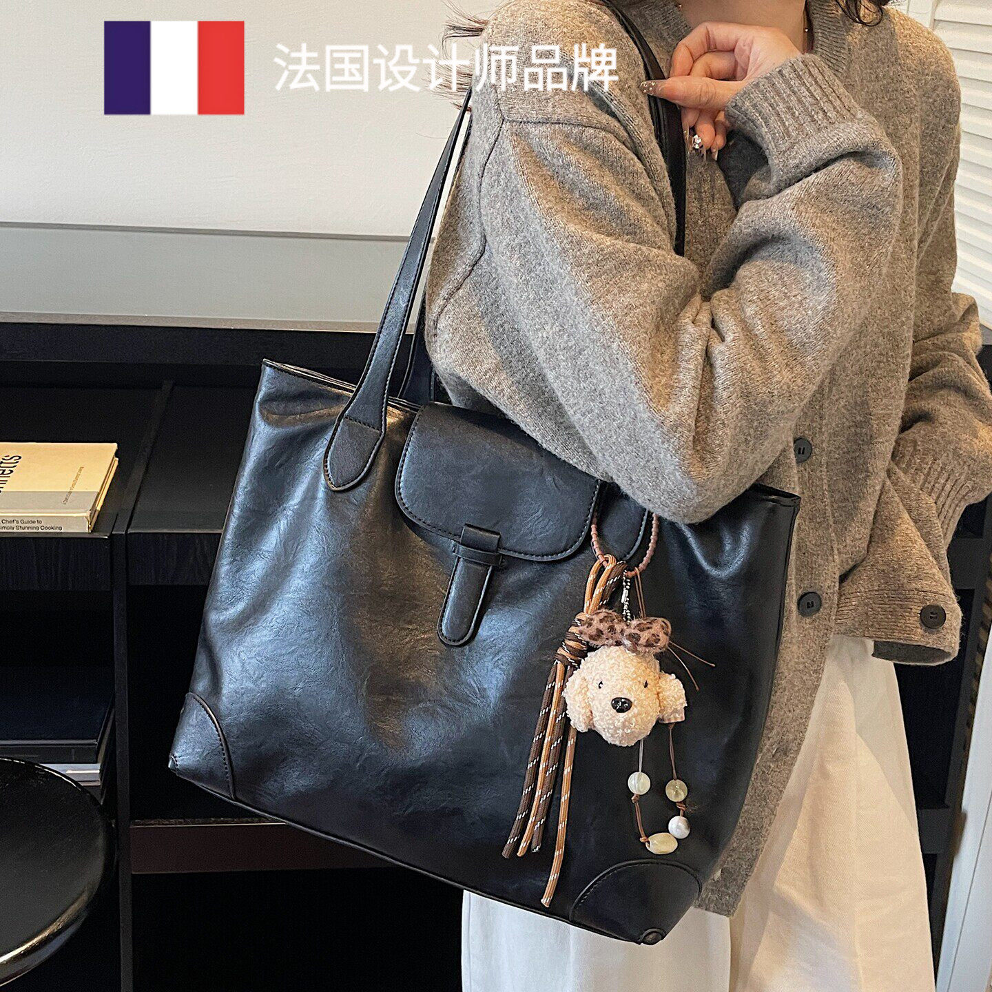 法国MK NB专柜正品 大容量2026新款高级感复古托特包百搭单肩包女