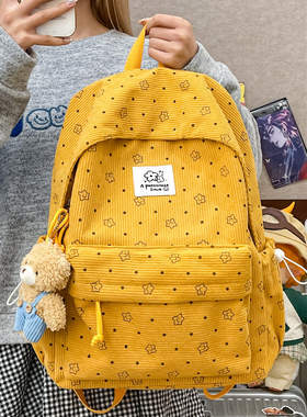 法国专柜MK NB 大容量小清新双肩包高中学生书包波点少女生背包男