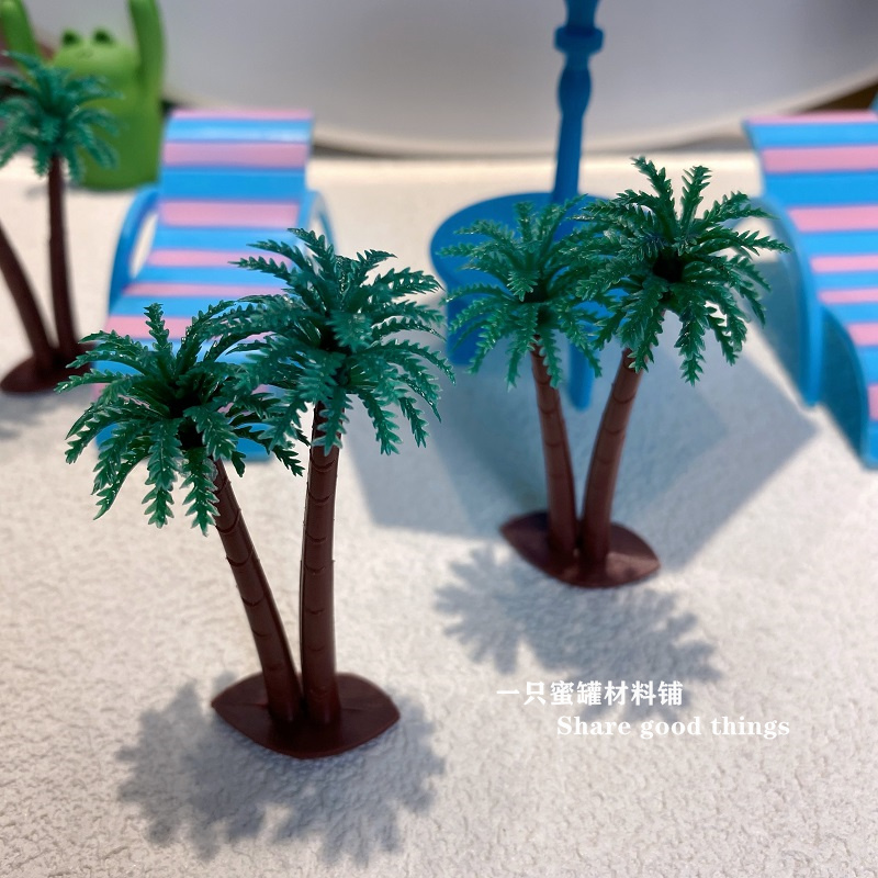 微景观模型迷你椰子树diy树脂配件苔藓多肉植物造景小摆件饰品