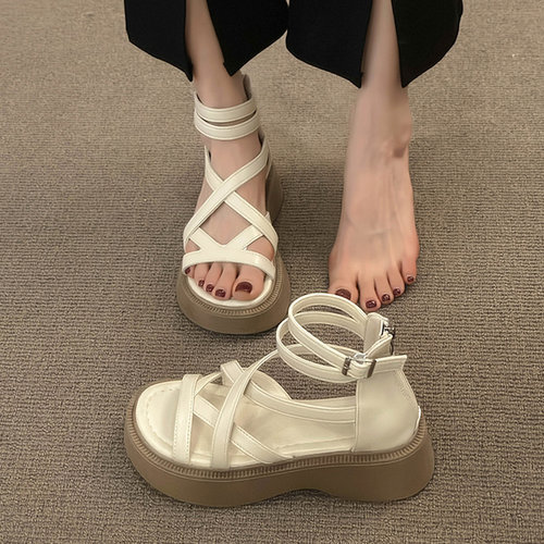 百搭厚底凉鞋女夏季新款