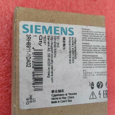 议价3RH6911-1DA02 辅助触点 工业自动化接触器配件 捷克制造维修