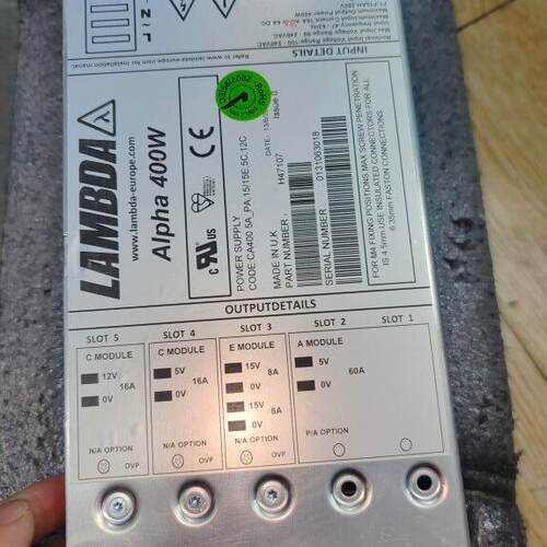 议价Alpha 400W H LAMBDA工业工控电源模块维修