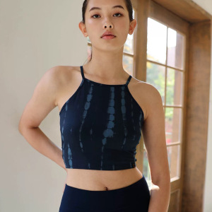 运动瑜伽背心女夏高弹带胸垫紧身显瘦短款外穿普拉提训练健身吊带