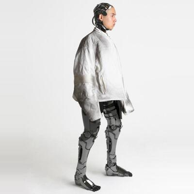 PIONEERS赛车服水洗做旧白色脏洗褶皱拼接外套dirtyfit风宽松夹克