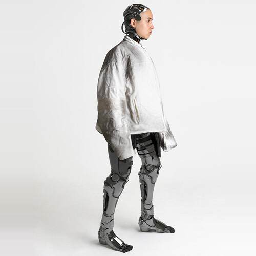 PIONEERS赛车服水洗做旧白色脏洗褶皱拼接外套dirtyfit风宽松夹克