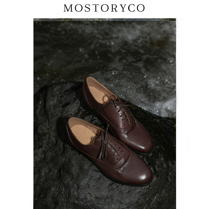 Mostoryco复古风粗跟单鞋