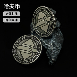 三角洲行动周边 哈夫币4cm直径大号金属硬币模型手办实物珍藏合金