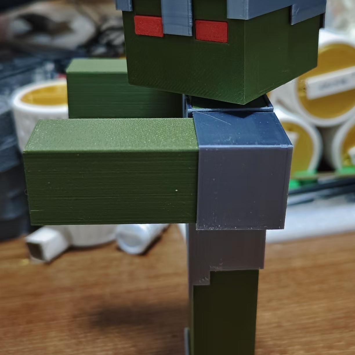 拼装MC我的世界游戏周边盔甲僵尸