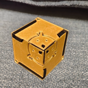 没事玩打印新款限定版金色小鸡仔旋转机械动能戒指盒3d打印定制