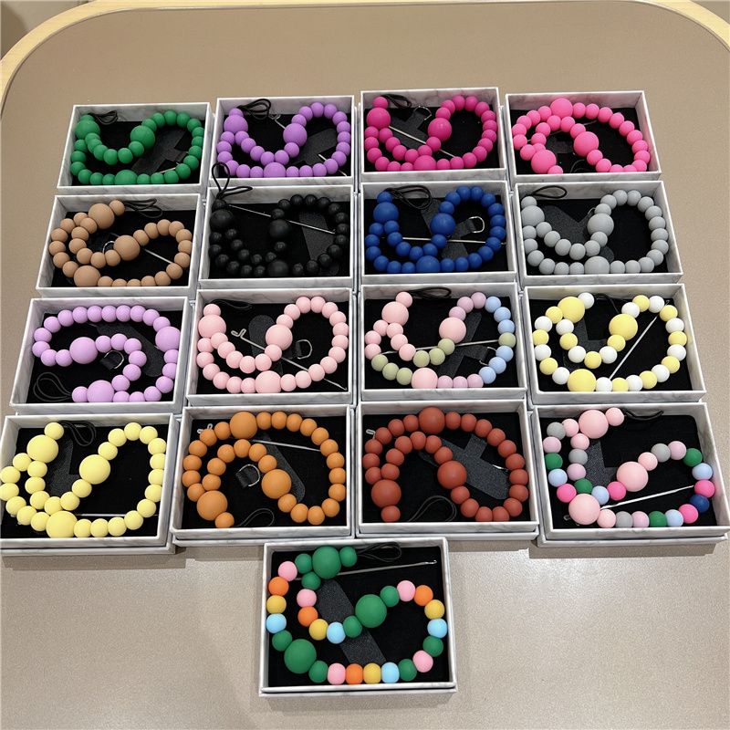 原创高感防丢手腕绳弹力硅胶串珠