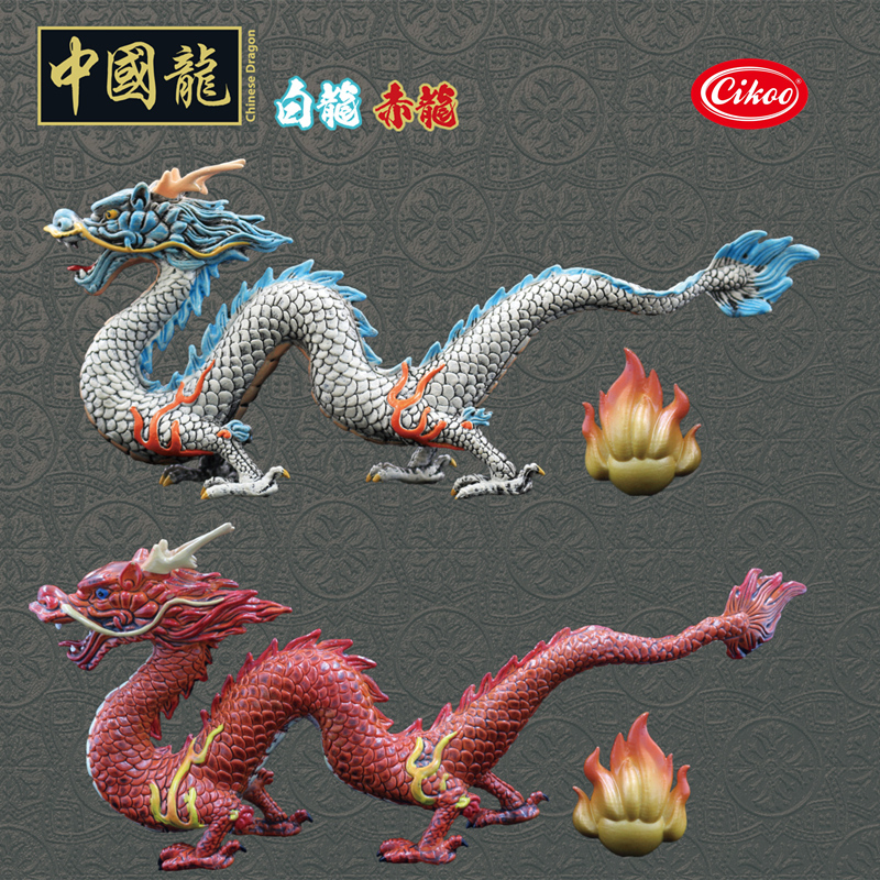 Cikoo实心中国龙桌面模型摆件