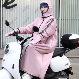 男女电瓶车防风衣冬季 挡风衣外套电车加绒加厚服保暖骑行防寒防水