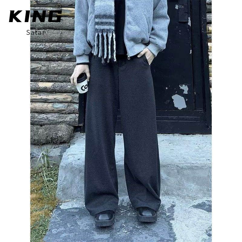 2024新款宽松休闲裤男韩版潮流百搭裤子夏季薄款坠感阔腿拖地长裤,男装,休闲裤,淘宝优惠券,粉丝福利购,淘宝优惠卷