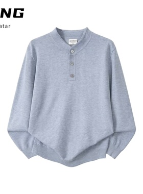 2026秋冬新款开衫毛衣美式复古休闲慵懒风V领针织衫男纯色外套