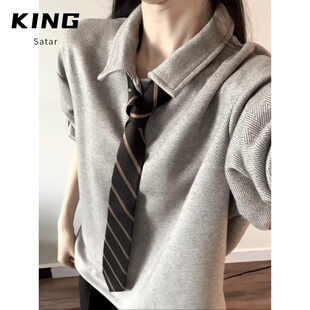 潮流百搭休闲外套 日系港风ins宽松衬衣男生夏季 2026字母长袖 衬衫