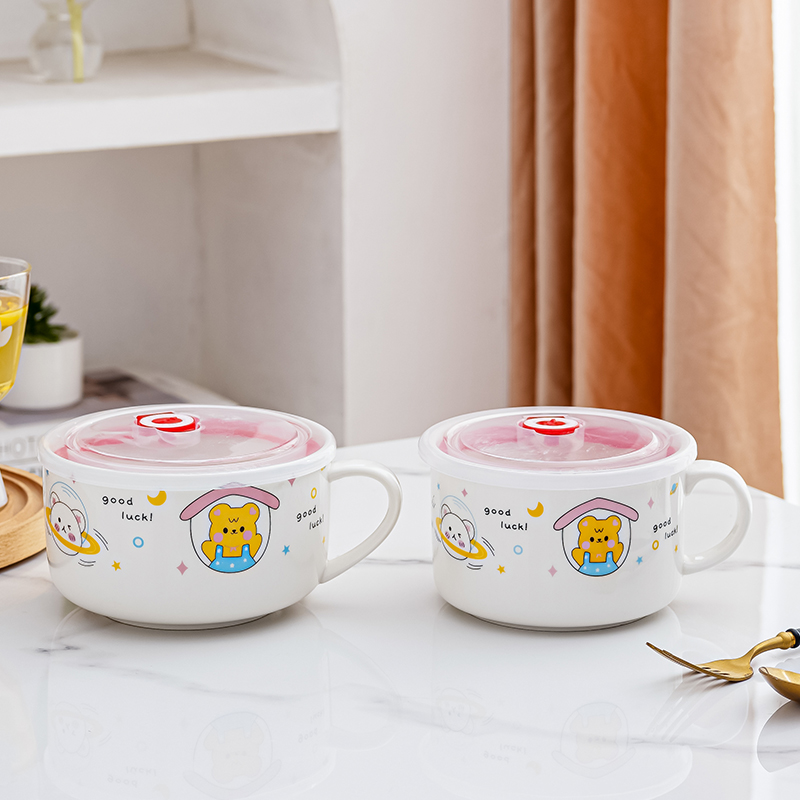 陶瓷泡面碗卡通学生宿舍吃饭碗