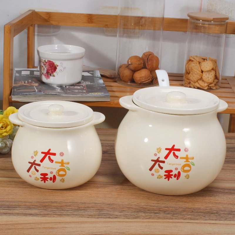 有盖耐高温调味罐陶瓷盐罐厨房调料罐子家用调味盐味精调料泼辣罐