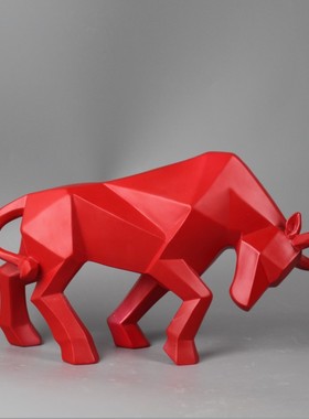 家居客厅牛气冲天过年树脂工艺品