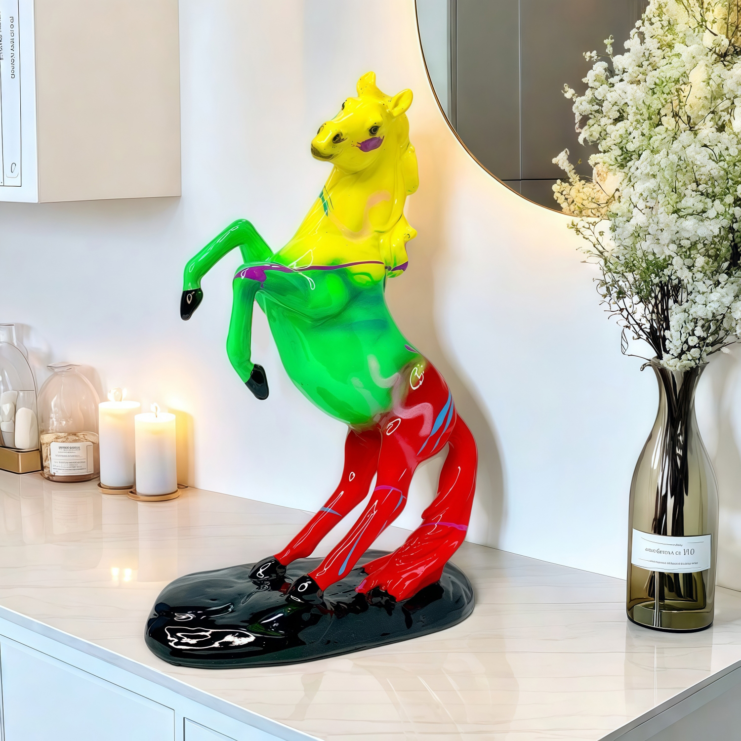 热卖北欧风跃马摆件马到功成