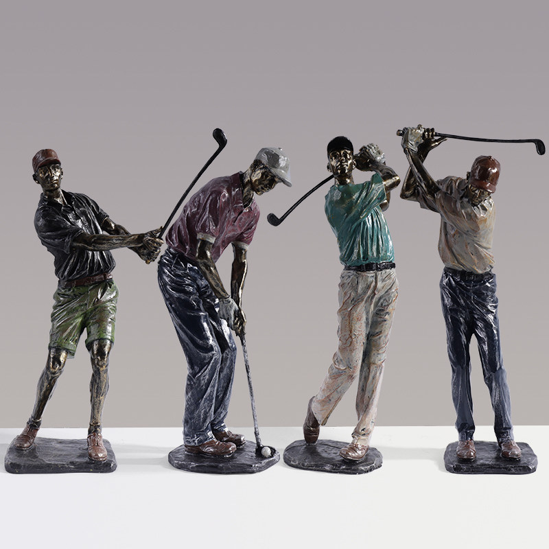 北欧现代运动摆件高尔夫人物模型