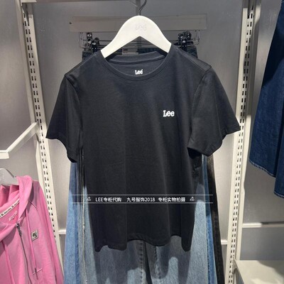 Lee女士2025春夏logo绣标短袖T恤