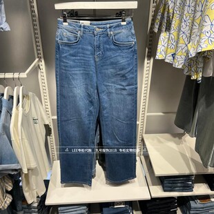 Lee正品2025新款女士429宽松直筒蓝牛仔裤LWB100429207736-A08223