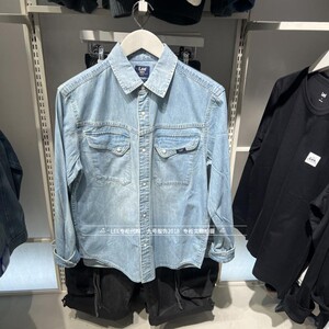 Lee正品 2025春季男士标准水洗蓝牛仔衬衫LMT0100515FQ00F-A09311