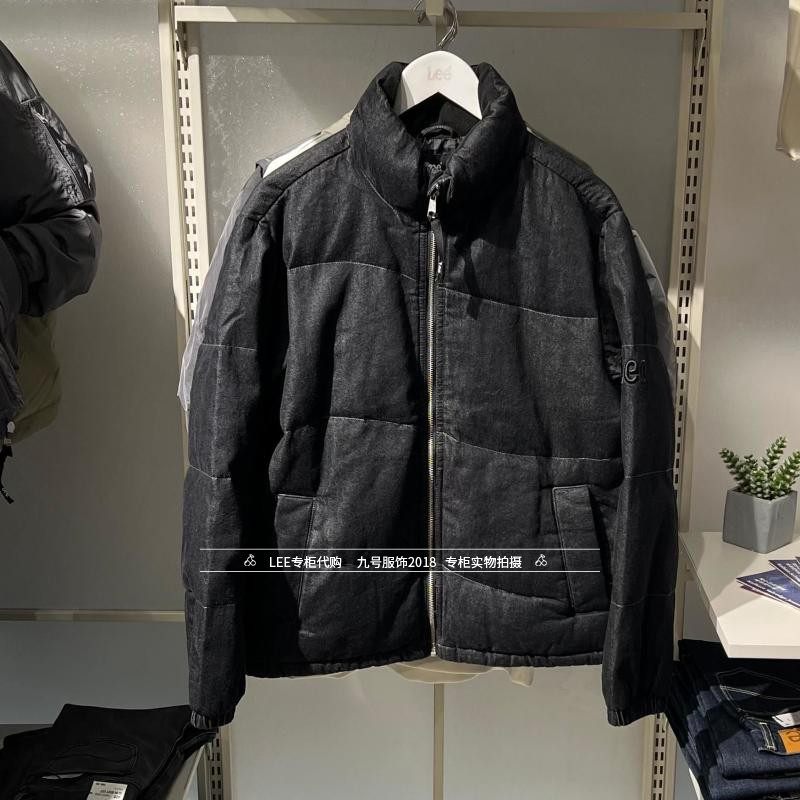 Lee正品2024秋冬男士经典立领牛仔羽绒服 LMT007838100031-A06007