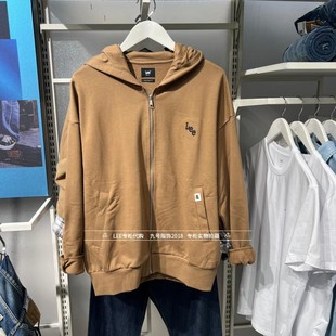 棉卫衣LMT011107209268 绣标连帽开衫 A09125 2025秋冬男士 Lee正品