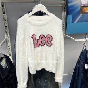 K15000 LWT011297209278 Lee正品 2025秋冬女士圆领毛绒毛衣针织衫
