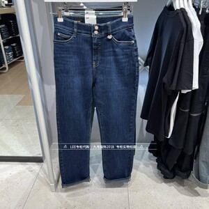 Lee专柜正品2024款女士422高腰直筒牛仔裤LWB246422203485-A06240