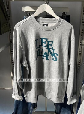 Lee正品 2025秋冬款男士印花套头长袖卫衣LMT011191209349-A09497