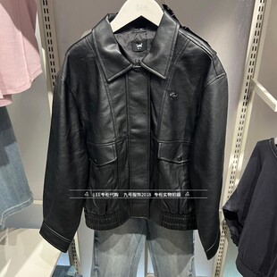 Lee正品 K11000 2025秋冬女士机车风PU皮夹克外套LWT011377203458