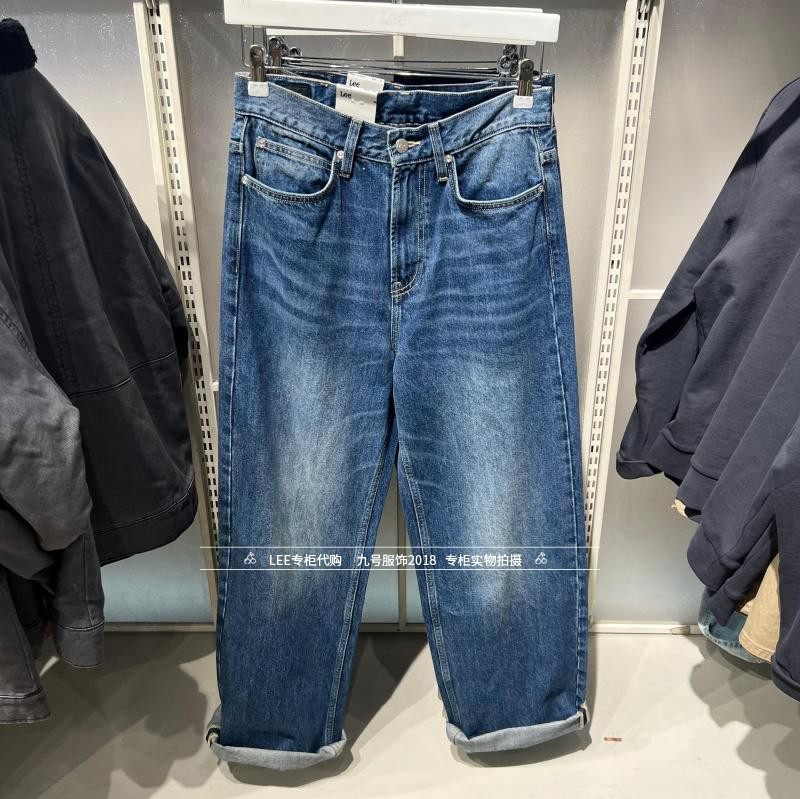 Lee正品 2025秋冬款男士蓝宽松直筒牛仔裤LMB011373203414-A09501