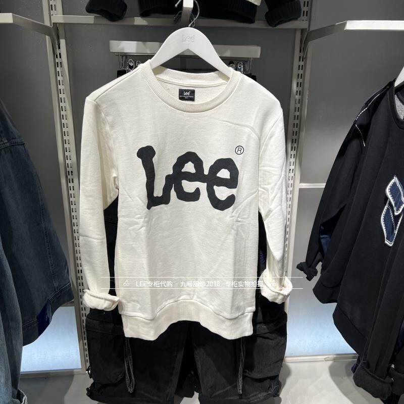 Lee正品2025春款男士经典款LOGO套头卫衣 LMT006571201764-A00005