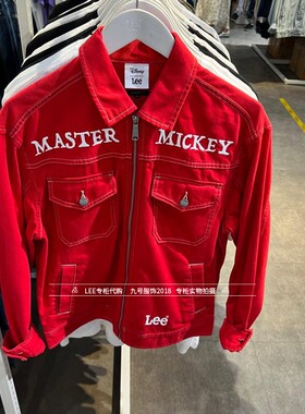Lee正品商场同款男士米奇联名款牛仔外套 LMT005074200227-A02842