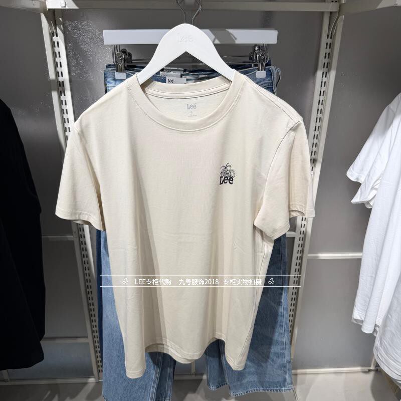 Lee正品2026新款男士圆领印花纯棉短袖T恤LMT012633211000-A09721