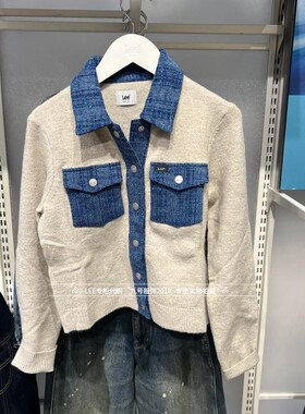Lee正品 2025秋冬女士翻领小香风针织外套LWT011206209183-A09128