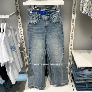 Lee正品2025款女士427拼接显瘦微喇牛仔裤LWB256427101291-A09061
