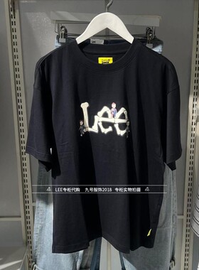 Lee正品2025款联名情侣款圆领纯棉短袖T恤LUT0113293RX00F-K11000