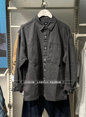 Lee正品 2025秋冬款男士宽松纯棉牛仔衬衫LMT011104209190-K11000
