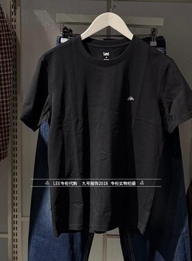 Lee正品2026新款男士刺绣圆领百搭短袖T恤LMT012005211000-K11000