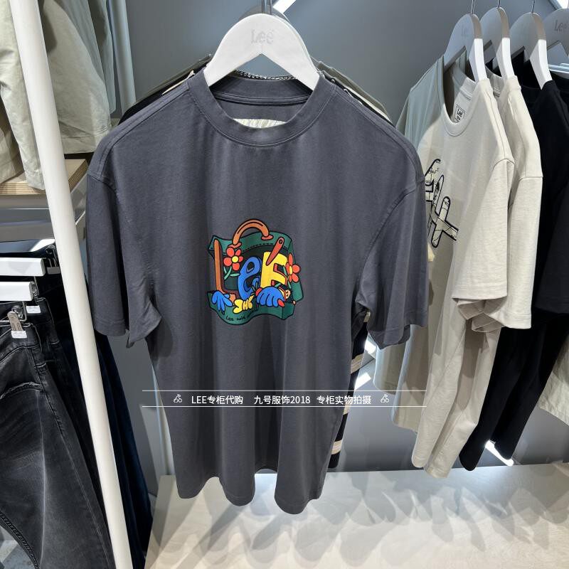 Lee专柜正品2024款联名情侣款纯棉短袖T恤LUT0092073RX00F-A05984