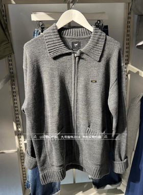 Lee正品 2025秋冬男士翻领拉链毛衣针织衫LMT011437CUB00F-A09122