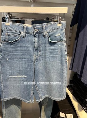 Lee正品商场同款夏男士精玉透凉牛仔短裤 LMB100903P6600F-A02909