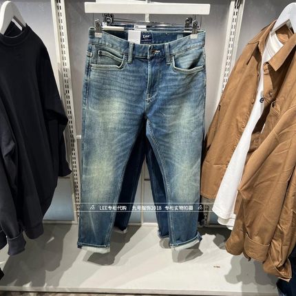 Lee正品2025冬101+男士705小直筒绒牛仔裤LMB256705203488-A09177