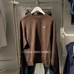 A09129 logo绣标圆领休闲卫衣LMT011196209288 Lee正品 2025秋男士