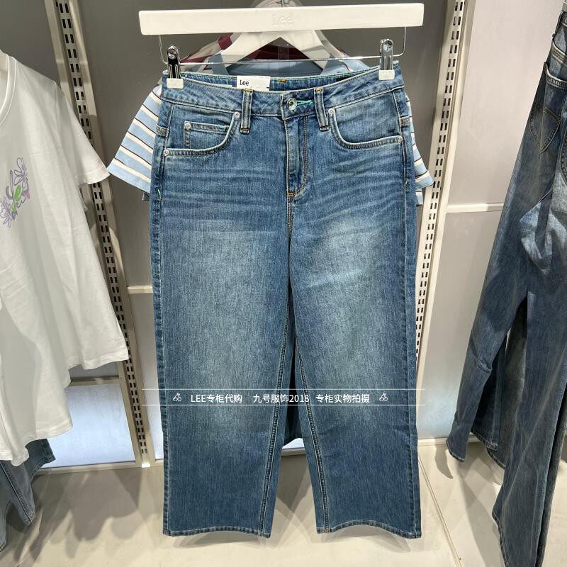 Lee正品2026款女士428宽松直筒透凉牛仔裤LWB261428210888-A10591